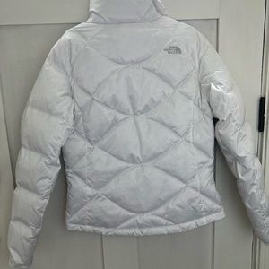 The North Face women’s white down jacket